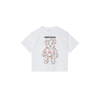 WHITE T-shirt en coton à imprimé montage