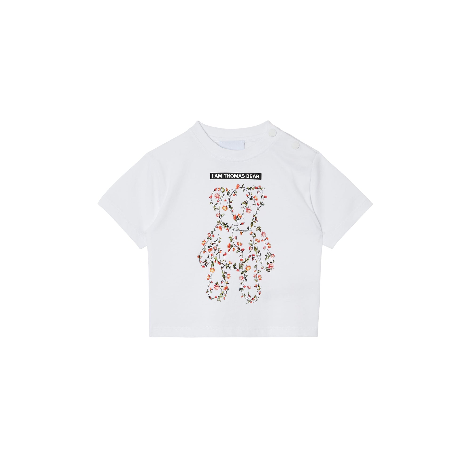 WHITE T-shirt en coton à imprimé montage