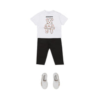 WHITE T-shirt en coton à imprimé montage