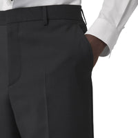 BLACK Pantalon de costume ample en mohair et laine