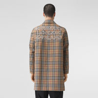 ARCHIVE BEIGE Paletot en coton Vintage check avec logo appliqué – Édition limitée