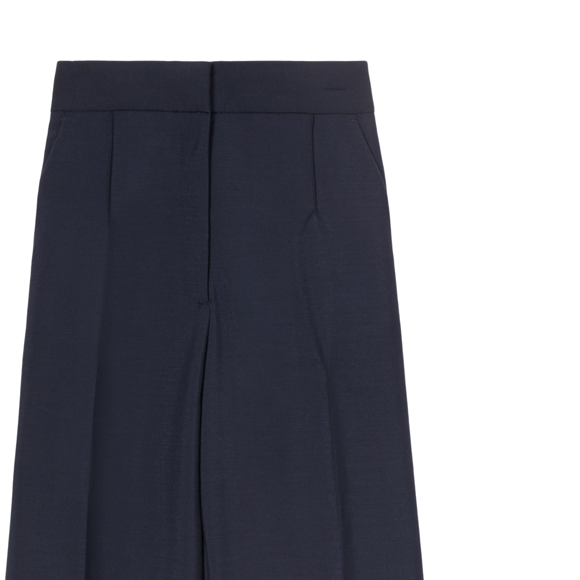 DARK NAVY Pantalon ample en mohair et laine avec bandes latérales