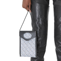 BABY BLUE Étui pour téléphone Pocket en cuir et toile Monogram
