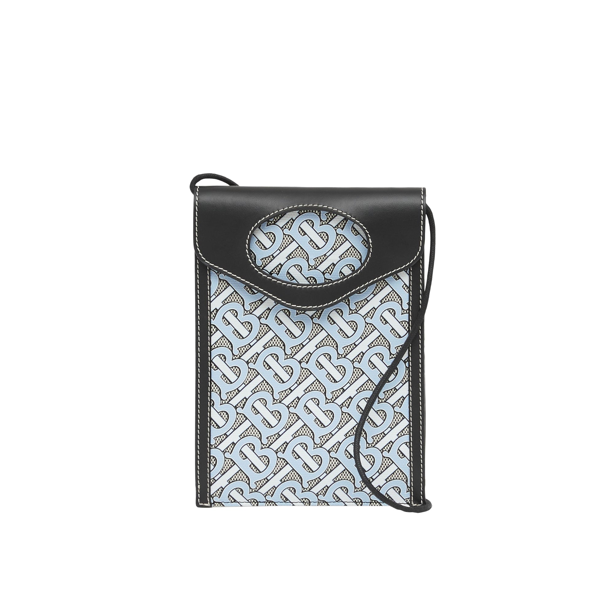 BABY BLUE Étui pour téléphone Pocket en cuir et toile Monogram