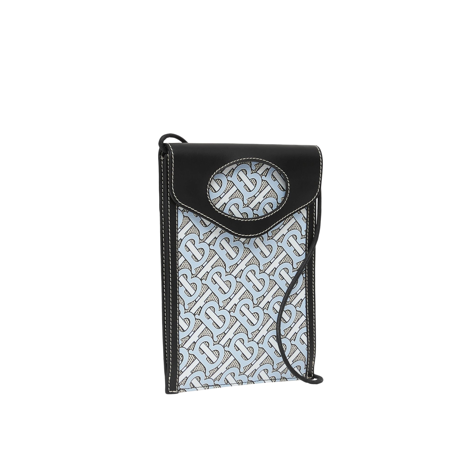 BABY BLUE Étui pour téléphone Pocket en cuir et toile Monogram