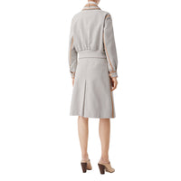 Blouson en toile de coton avec détails en cuir - Camaïeu de Fauve Doux
