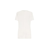 T-shirt en v en jersey de coton - Blanc