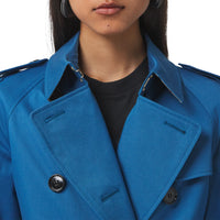 Trench-coat en gabardine de coton - Bleu