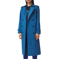 Trench-coat en gabardine de coton - Bleu