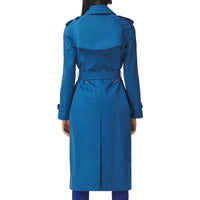 Trench-coat en gabardine de coton - Bleu