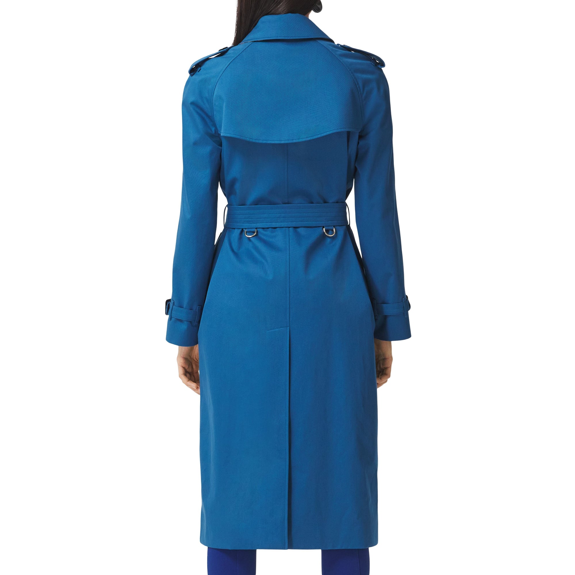 Trench-coat en gabardine de coton - Bleu