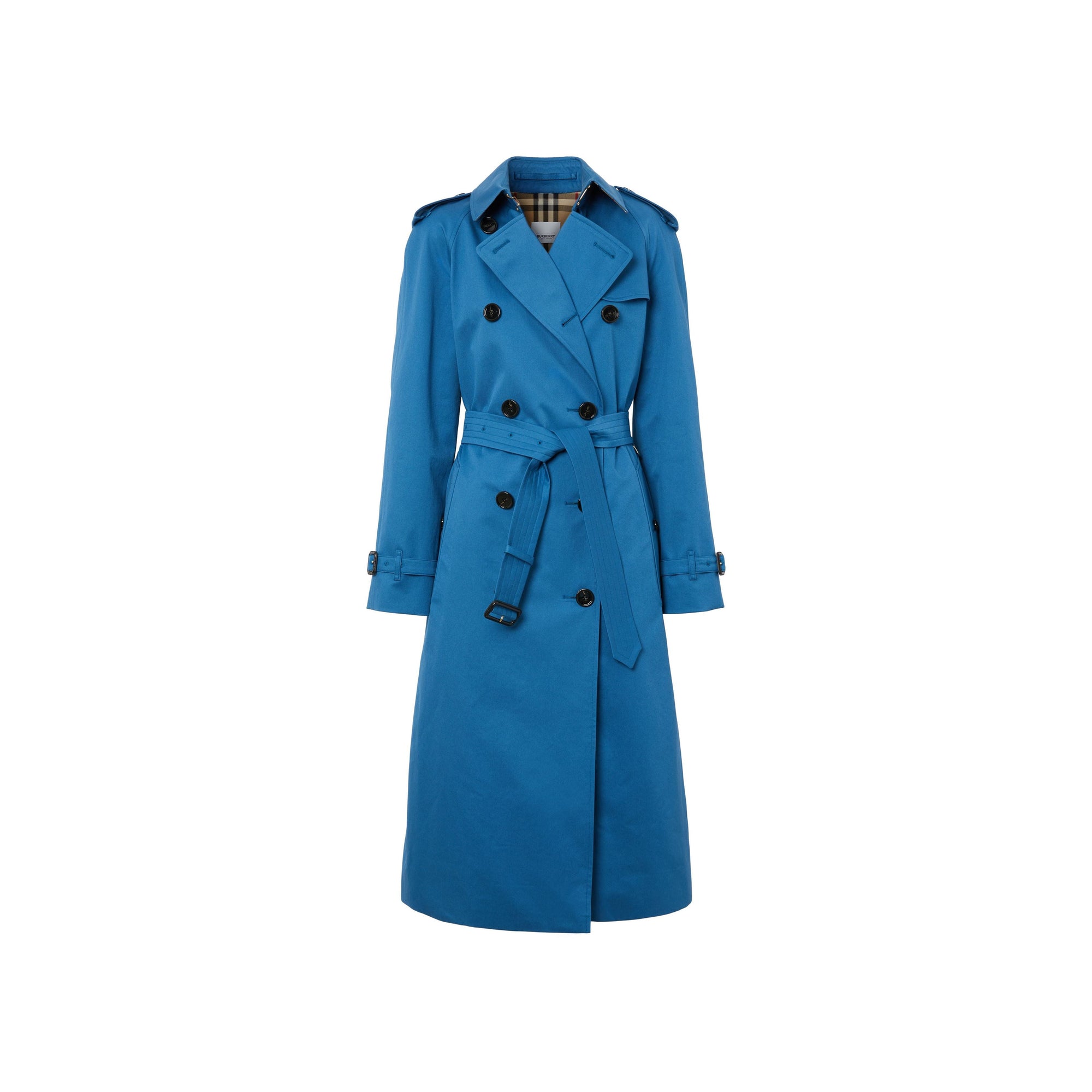 Trench-coat en gabardine de coton - Bleu