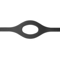 BLACK Ceinture en cuir surpiqué avec découpes