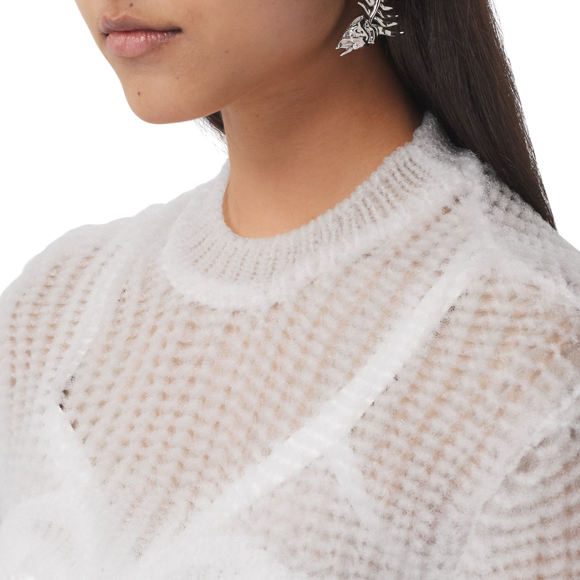 PALLADIO Boucles d'oreilles plaquées palladium avec fossile marin