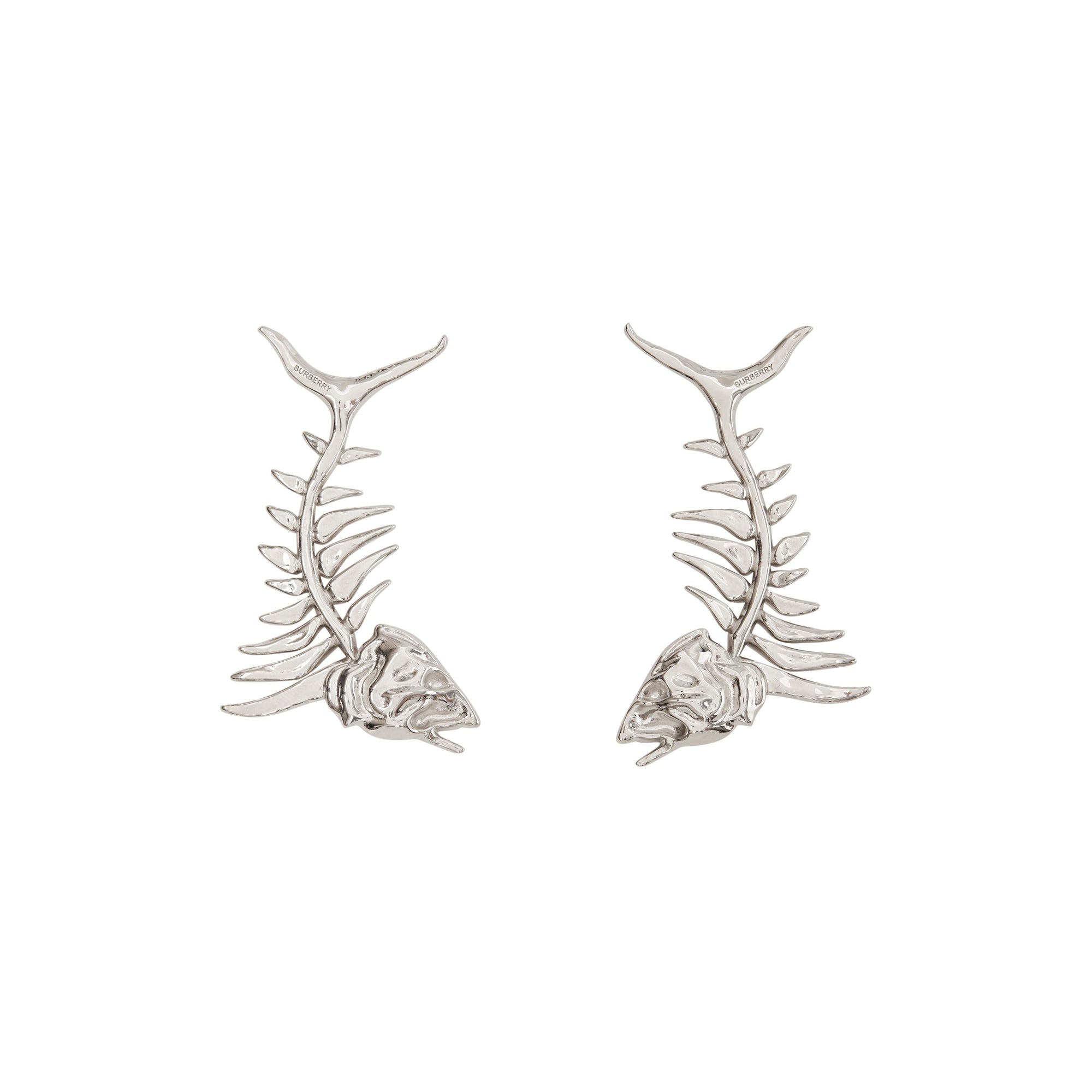 PALLADIO Boucles d'oreilles plaquées palladium avec fossile marin