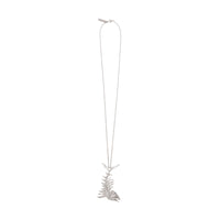 PALLADIO Collier à maillons plaqué palladium avec fossile marin