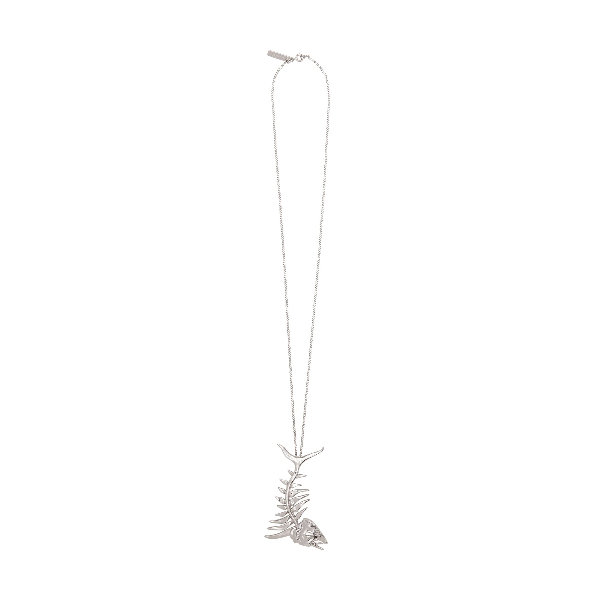 PALLADIO Collier à maillons plaqué palladium avec fossile marin