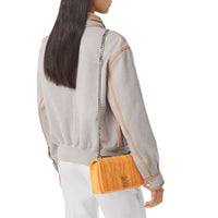 PALE ORANGE Petit sac Lola matelassé en cuir