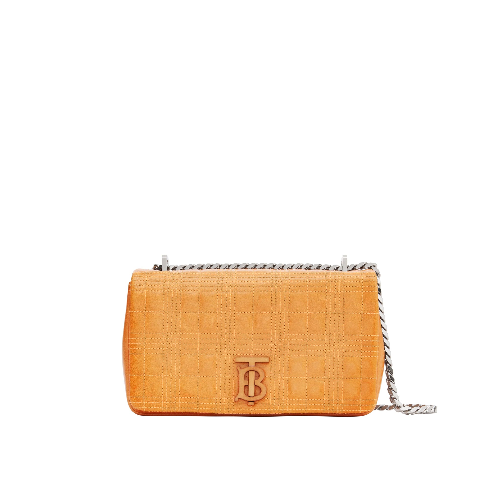 PALE ORANGE Petit sac Lola matelassé en cuir