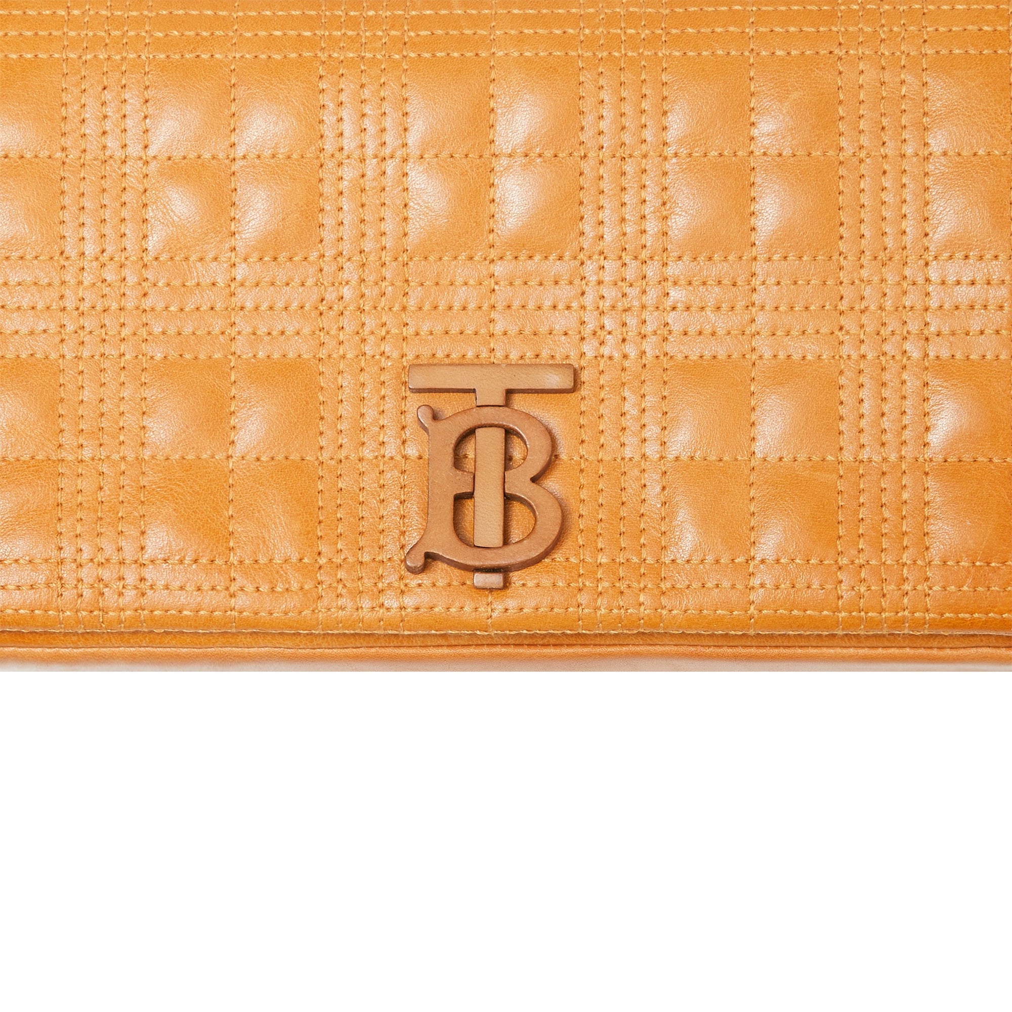 PALE ORANGE Petit sac Lola matelassé en cuir