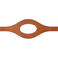 BRIAR BROWN Ceinture en cuir surpiqué avec découpes