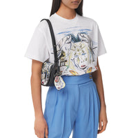 WHITE Porte-clés en cuir avec illustration marine