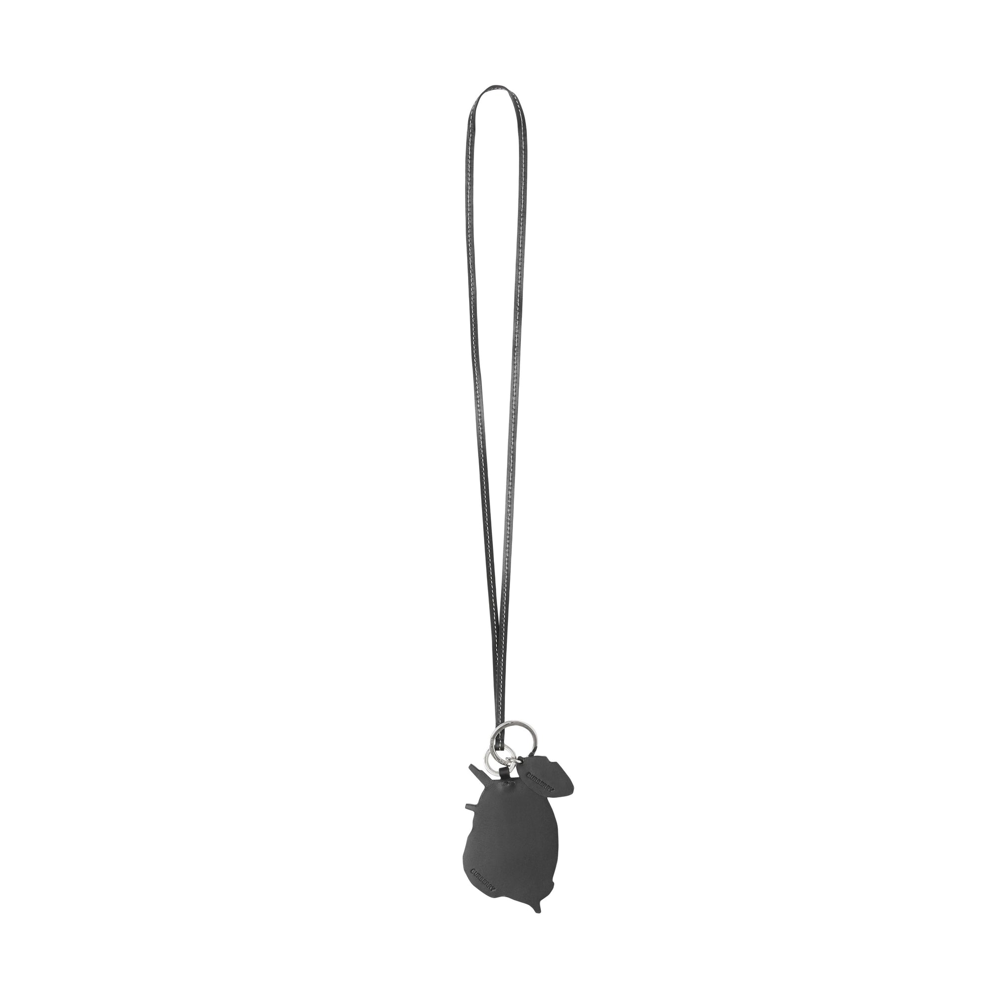 WHITE Porte-clés en cuir avec illustration marine