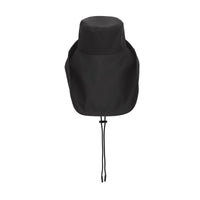 BLACK Chapeau de pêcheur en coton caoutchouté surpiqué
