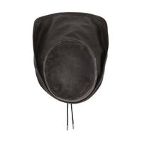 BLACK Chapeau de pêcheur en cuir avec logo