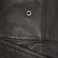 BLACK Chapeau de pêcheur en cuir avec logo