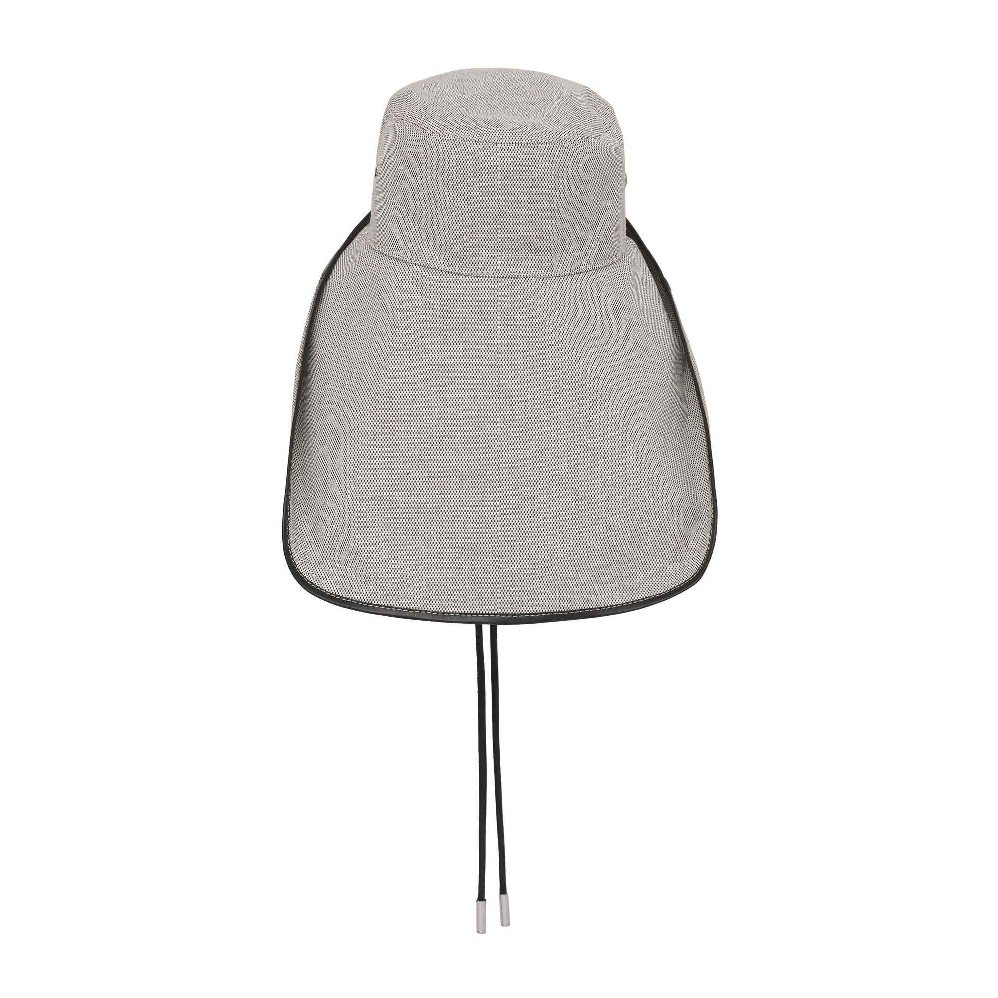 BLACK/WHITE Chapeau de pêcheur en toile de coton avec logo