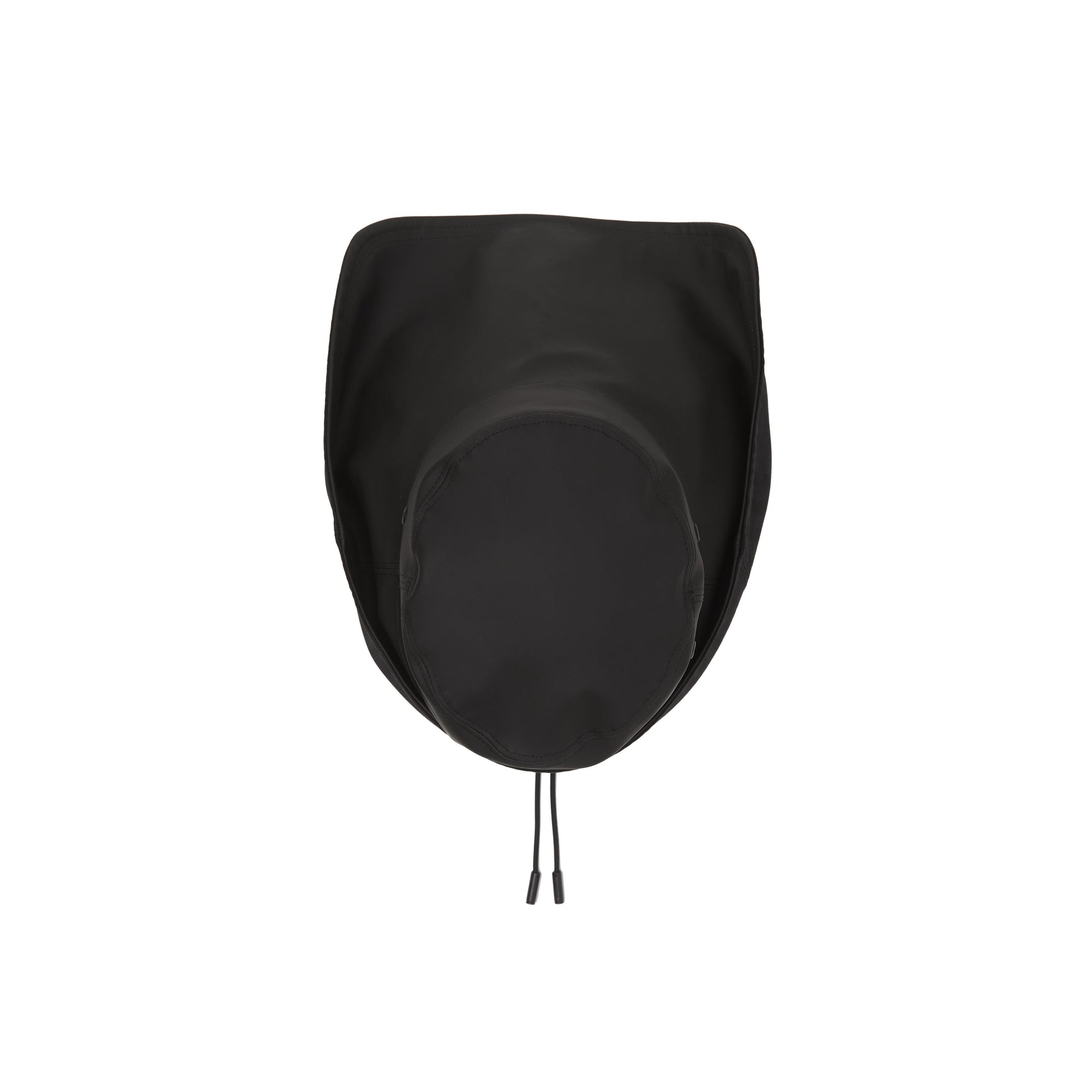 BLACK Chapeau de pêcheur en coton caoutchouté avec logo