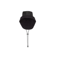 BLACK Chapeau de pêcheur en coton caoutchouté avec logo