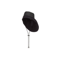BLACK Chapeau de pêcheur en coton caoutchouté avec logo