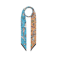 MULTICOLOUR Foulard ultrafin en soie à imprimé montage