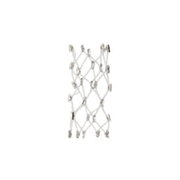 TRANSPARENT/PALLADIO Manchettes en filet à cristaux