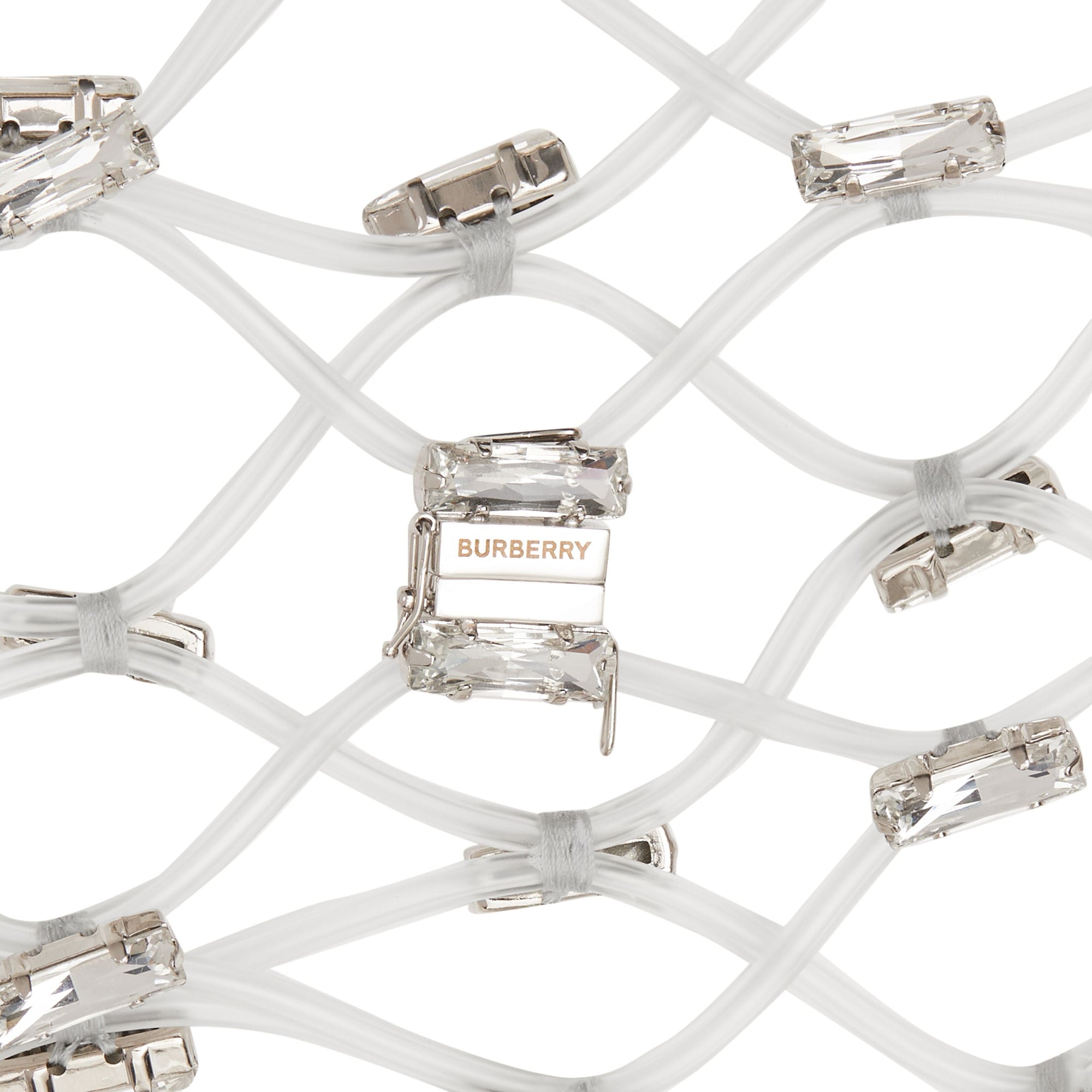 TRANSPARENT/PALLADIO Manchettes en filet à cristaux