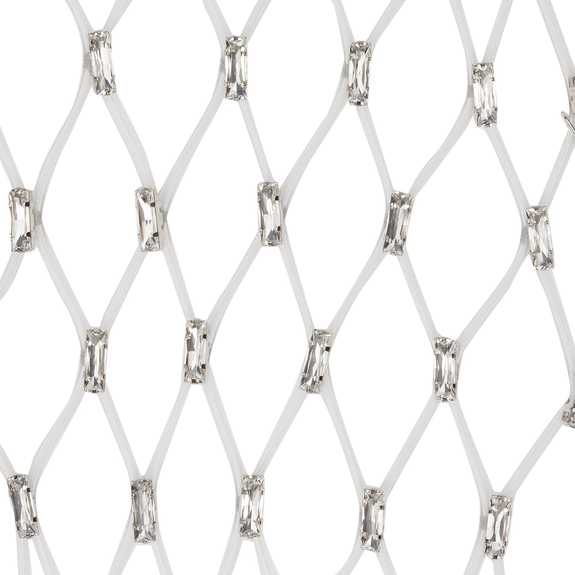 TRANSPARENT/PALLADIO Manchettes en filet à cristaux