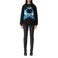 BLACK Hoodie oversize en coton à imprimé requin