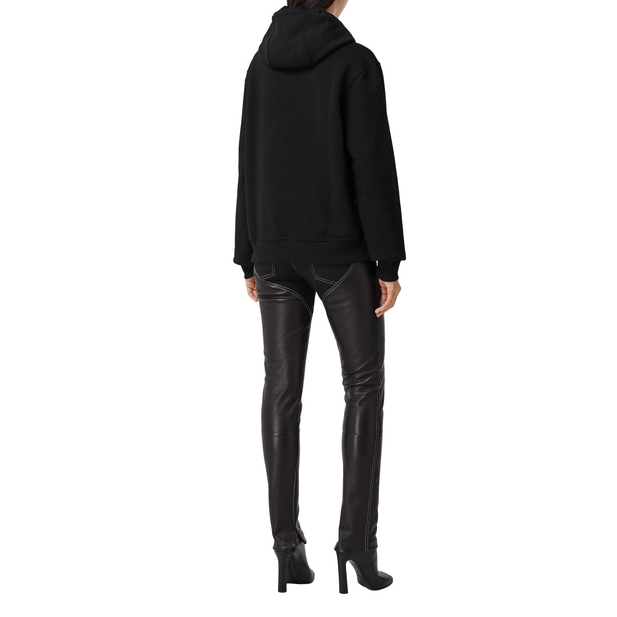 BLACK Hoodie oversize en coton à imprimé requin