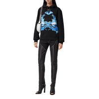 BLACK Hoodie oversize en coton à imprimé requin