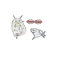 PALLADIO Broches en cuir avec illustration marine