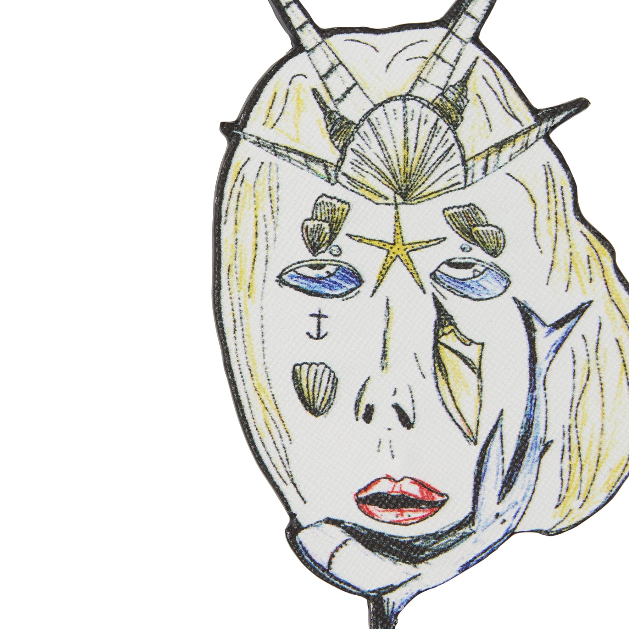 PALLADIO Broches en cuir avec illustration marine
