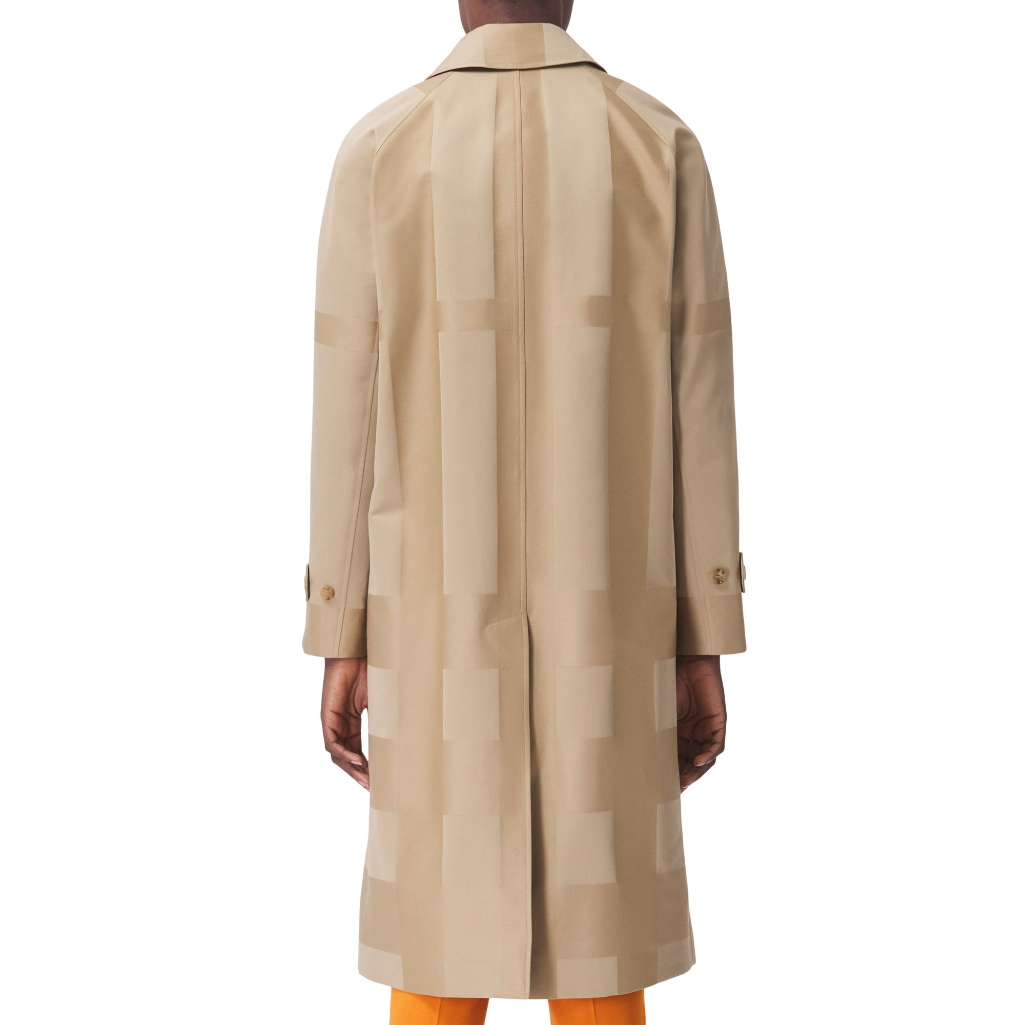 Caban en gabardine de coton à carreaux - Rose