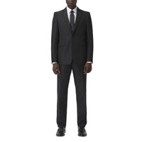BLACK Veste de costume classique en laine et lin