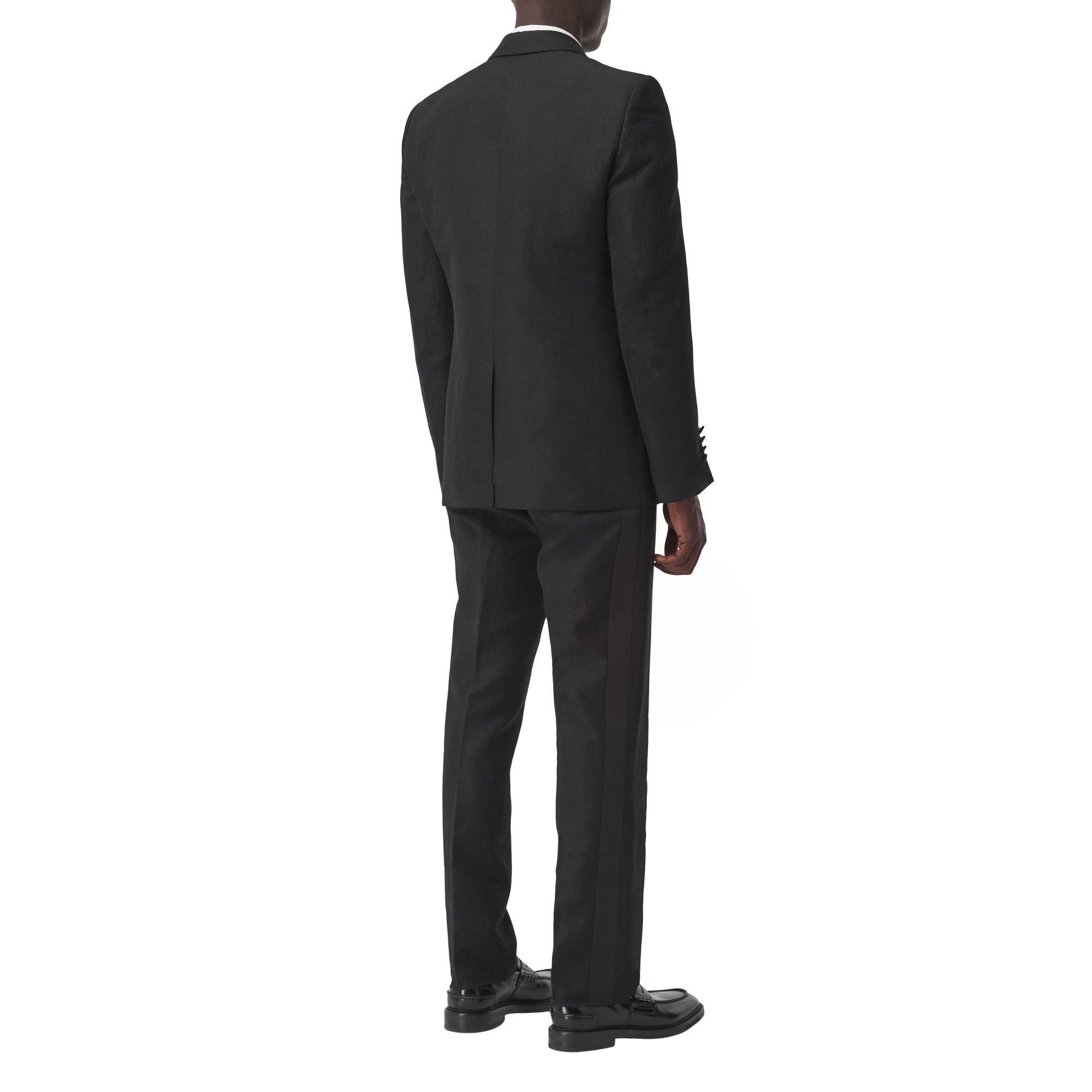 BLACK Veste de costume classique en laine et lin
