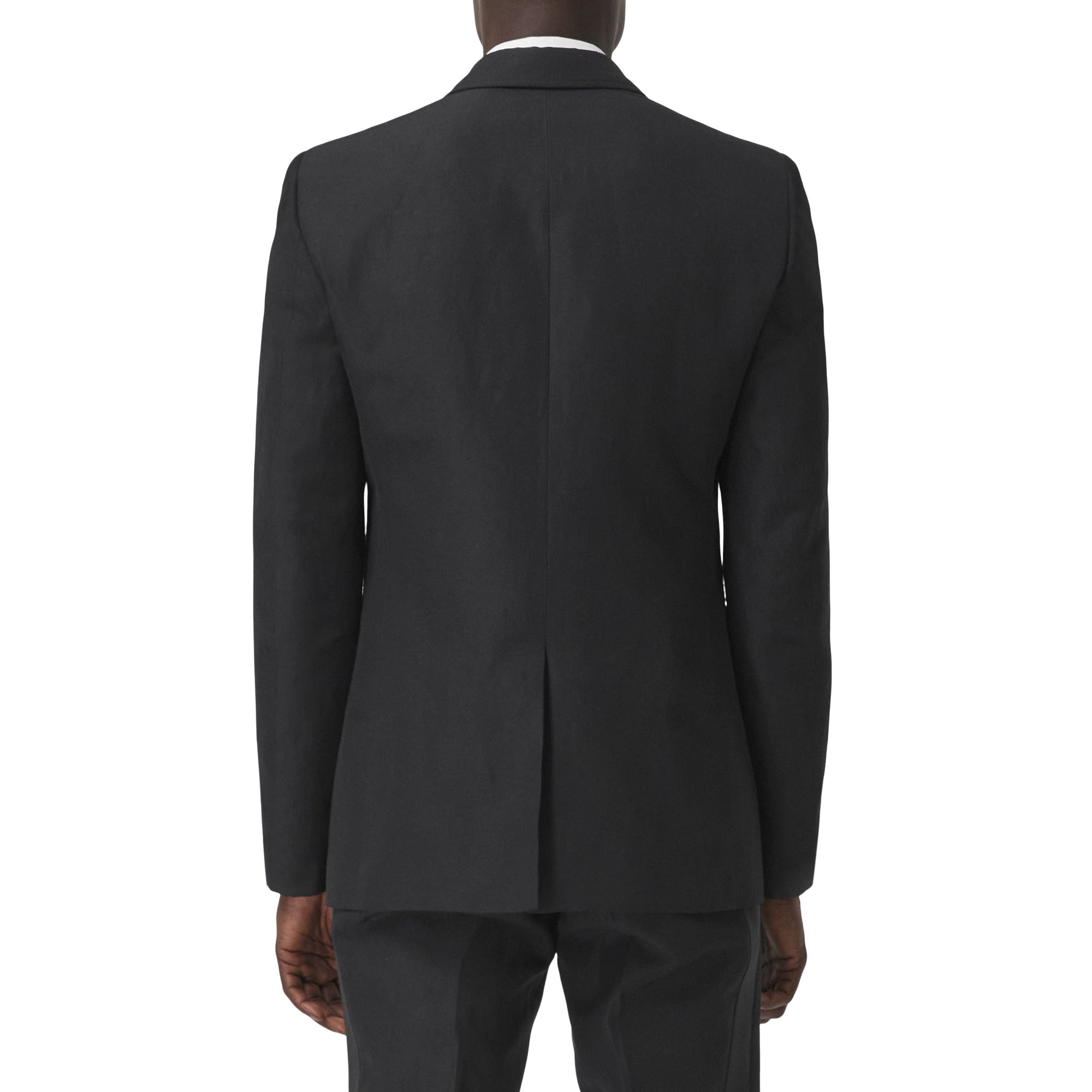 BLACK Veste de costume classique en laine et lin