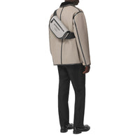 BLACK Grand sac banane Olympia en toile et cuir