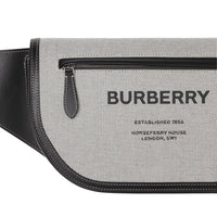BLACK Grand sac banane Olympia en toile et cuir