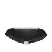 BLACK Grand sac banane Olympia en toile et cuir